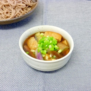 茄子と油揚げのつけ汁蕎麦